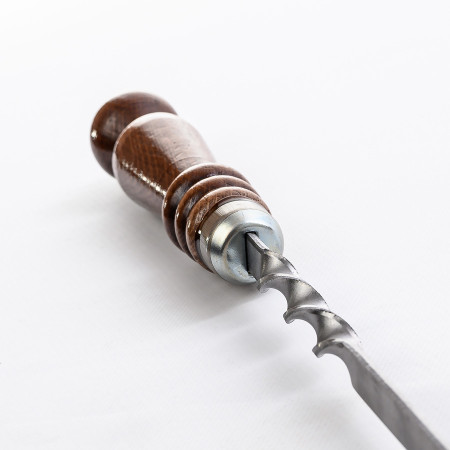Шампур нержавеющий 670*12*3 мм с деревянной ручкой в Петропавловске-Камчатском