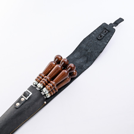 A set of skewers 670*12*3 mm in a black leather case в Петропавловске-Камчатском