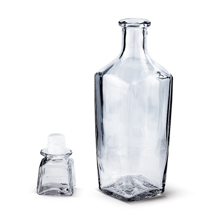 Бутылка (штоф) "Элегант" стеклянная 0,5 литра с пробкой  в Петропавловске-Камчатском
