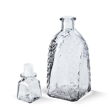 Бутылка (штоф) "Арка" стеклянная 0,5 литра с пробкой  в Петропавловске-Камчатском