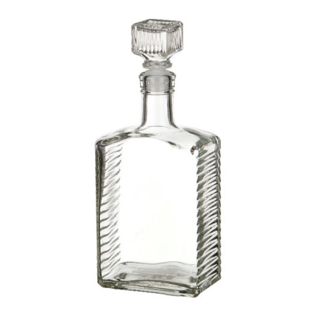 Бутылка (штоф) "Кристалл" стеклянная 0,5 литра с пробкой  в Петропавловске-Камчатском